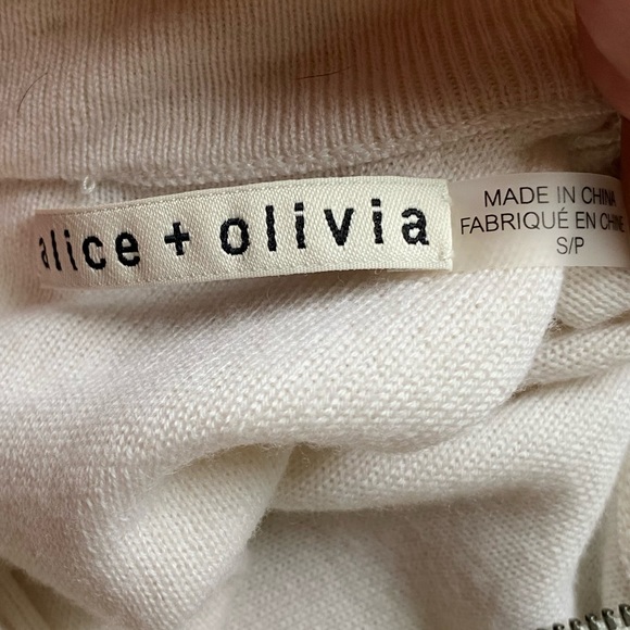 Alice + Olivia Ciara Mock Neck Embellished Crop - Picture 9 of 10